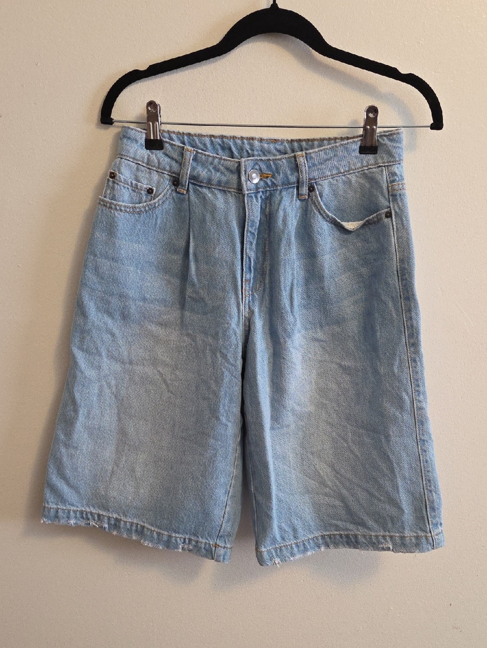 Light Wash Denim Jean Shorts - Classic High-Rise Women's Shorts